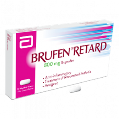 BRUFEN 800 MG RETARD ( IBUPROFEN) 20 SUSTAINED RELEASE FILM-COATED TABLETS
